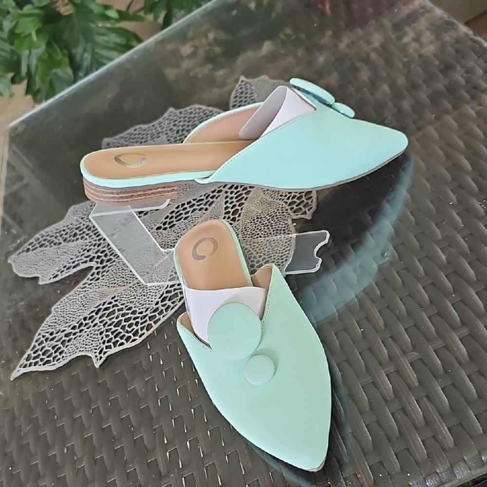 Mint Green Women's Mules - Picture 4 of 7